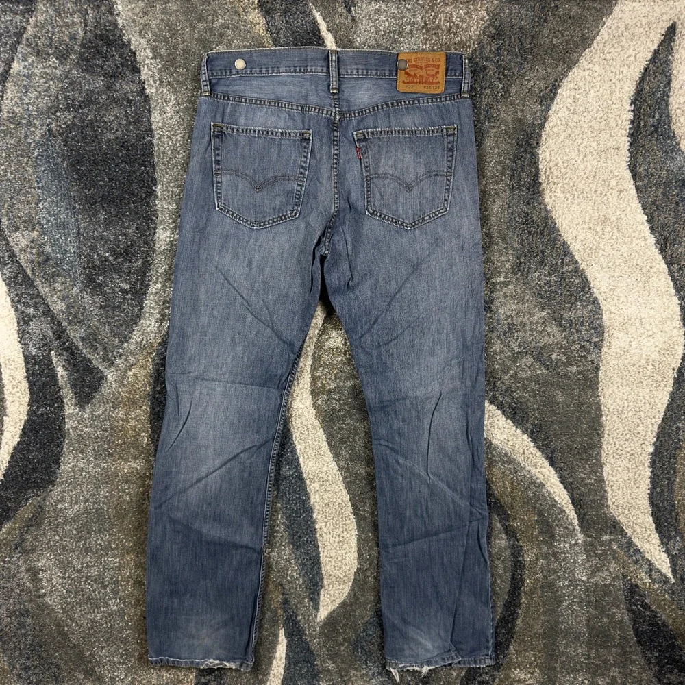 Levis‎ 527 Mens Slim Bootcut Jeans Medium Wash Blue Denim 34x34 05527-0489